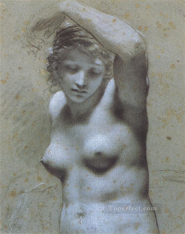 Femme nue en buste Romantic Pierre Paul Prud hon Oil Paintings